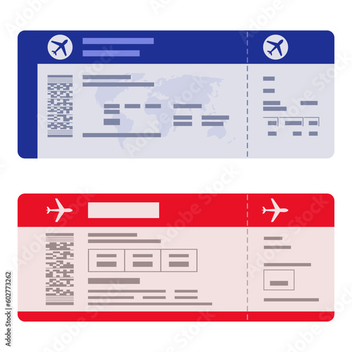 Airline flight tickets boarding pass