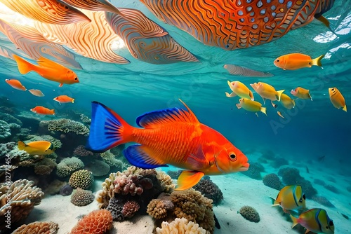 Unterwasserwelt mit Meeresfischen