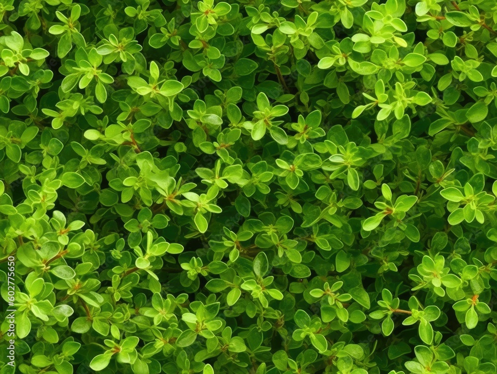 Obraz premium Thyme background as seamless tile (generative AI)