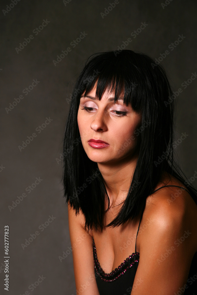 Portrait of the beautiful brunette in studio Portrait of the beautiful brunette in studio