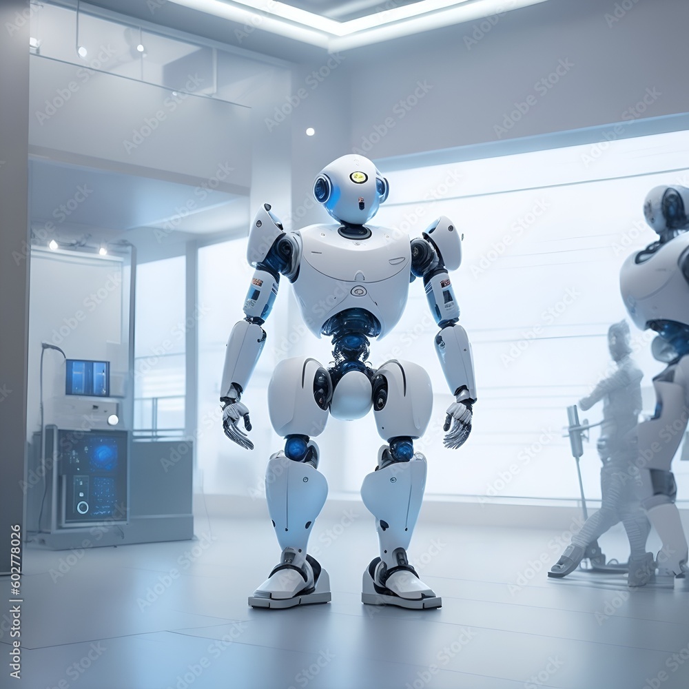 The Future is Now: Artificial Intelligence in Action. humanoid robot ...