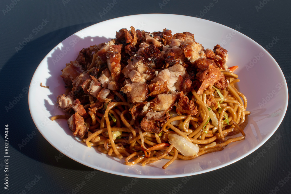 Tori Teriyaki, chicken and noodles Tori Teriyaki, chicken and noodles