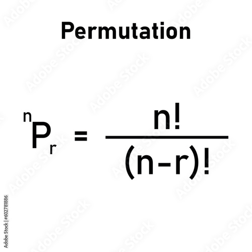 Permutation and combination formulas in mathematics.