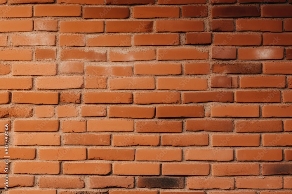 Obraz premium detailed close-up of a brick wall showing the texture and color of the bricks Generative AI