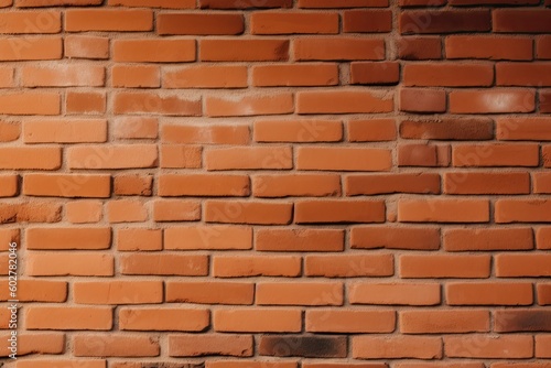 detailed close-up of a brick wall showing the texture and color of the bricks Generative AI