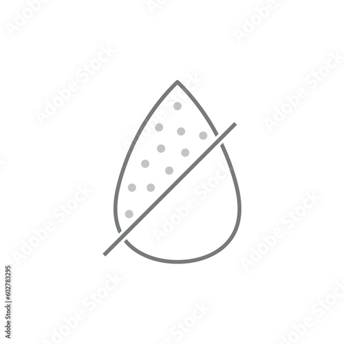 Drop water filtration icon. Filtration process. Simple filtration diagram. Vector illustration isolated on white background.