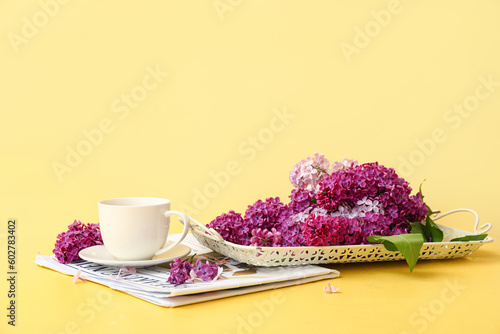 Cup of tea with beautiful f...