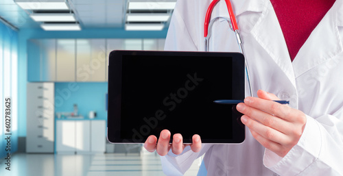 Doctor with tablet. Doctor ...