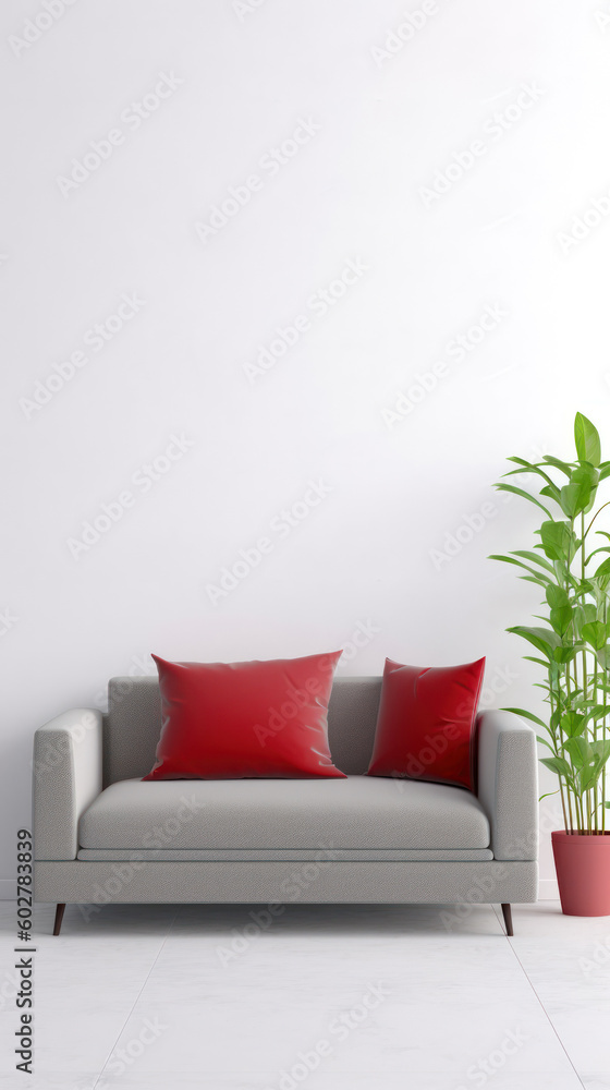 A Mockup of a Living Room With Space on the Wall for a Picture A Mockup of a Living Room With Space on the Wall for a Picture