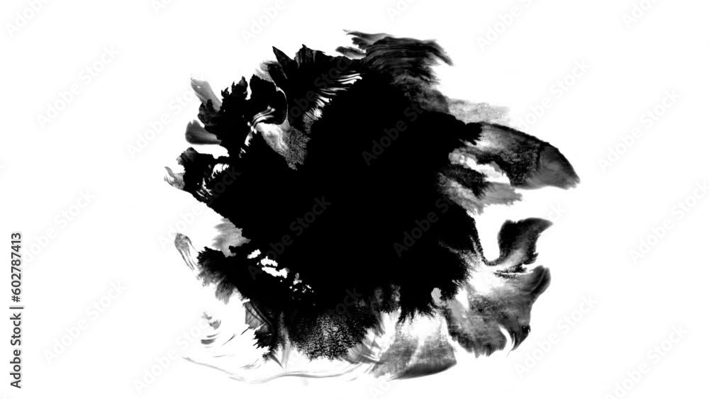 ink transition splatter blot spreading left to right turbulent moving abstract painting animation background new cool nice motion dynamic beautiful 3d rendering 4k footage