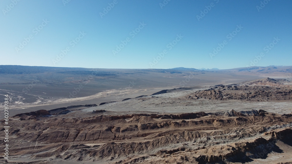 Visão aérea do deserto do Atacama, Chile