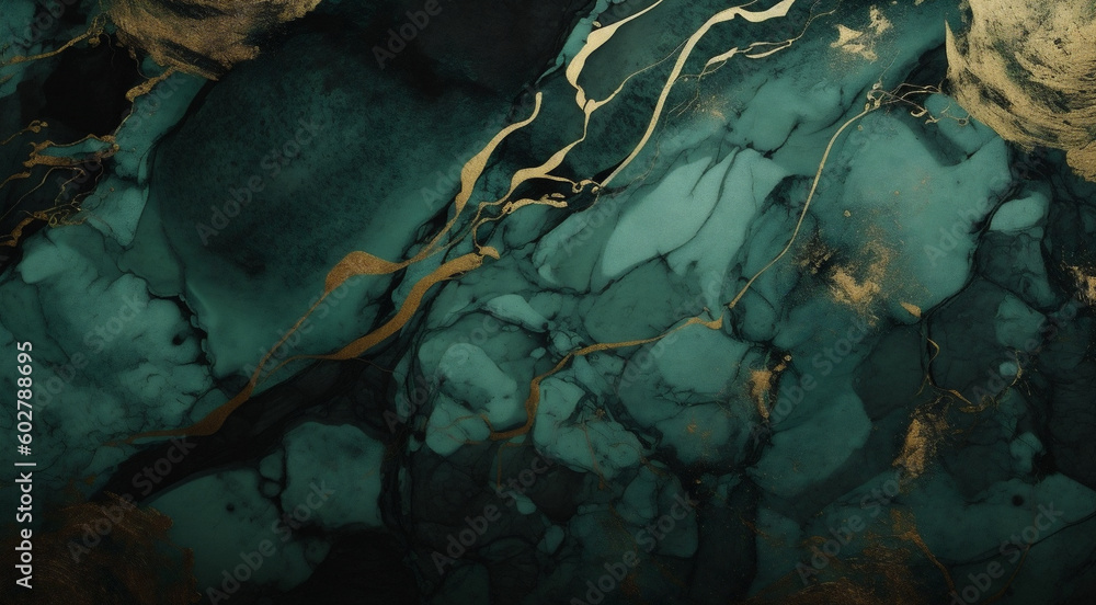 luxury wallpaper. Green marble and gold abstract background texture ...