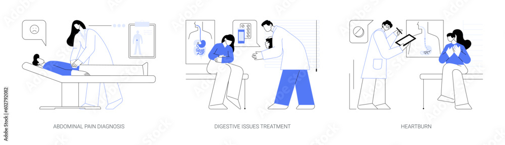 Gastroenterology abstract concept vector illustrations. Gastroenterology abstract concept vector illustrations.