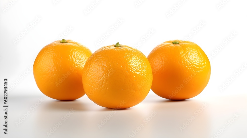 Three oranges isolated on a white background with room for copy Three oranges isolated on a white background with room for copy