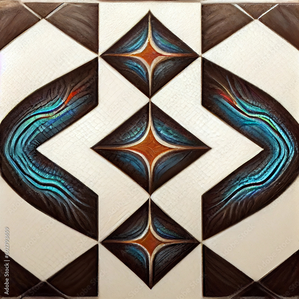 Fototapeta premium Style Colorful Abstract Seamless Tiles