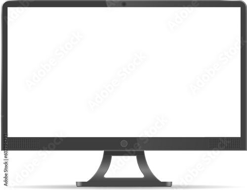 Vector realistic blank computer screen