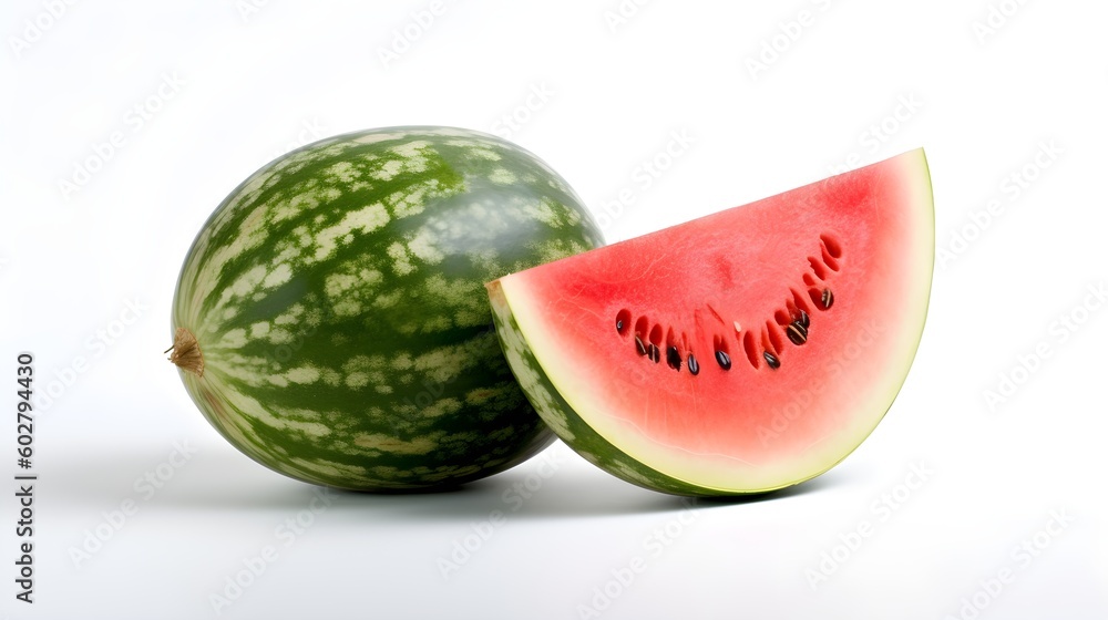 Watermelon isolated on white background with copy space