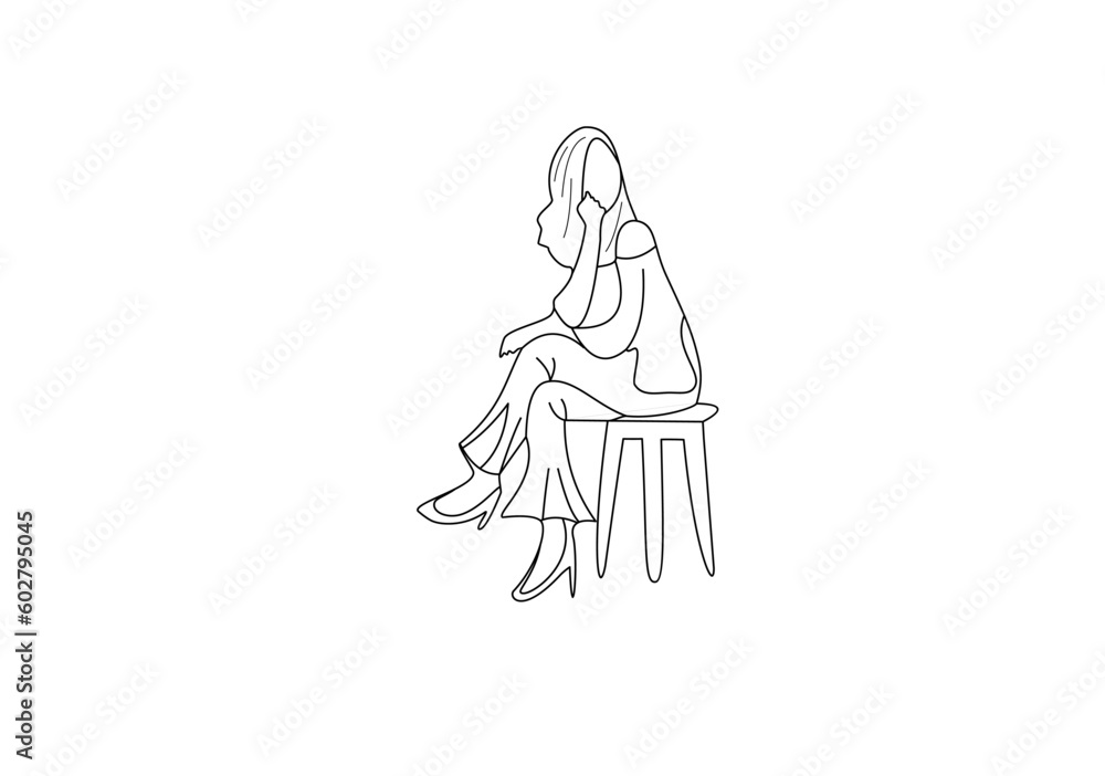 girl sitting on achair1