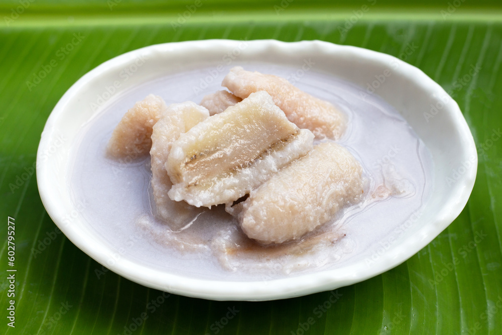 Banana in coconut milk. Thai dessert Banana in coconut milk. Thai dessert