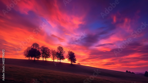 Flaming sunset. spectacular sky. © Alex