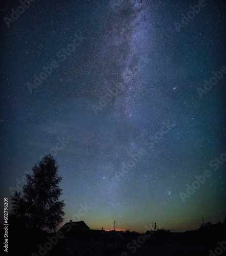 Stars Sky and milky way in countryside