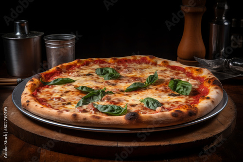 Photo of the most perfect pizza in the world, created with Generative AI technology 