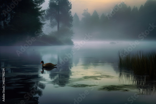 fog on the lake generative ai