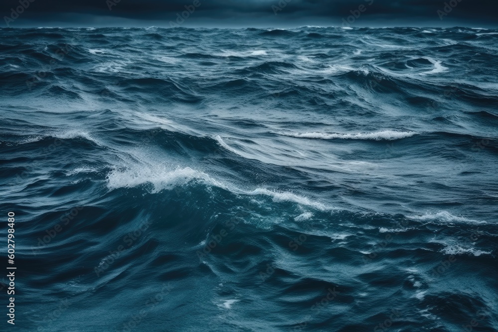 stormy ocean with crashing waves Generative AI stormy ocean with crashing waves Generative AI