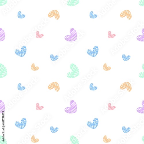 Cute colorful little hearts pattern
