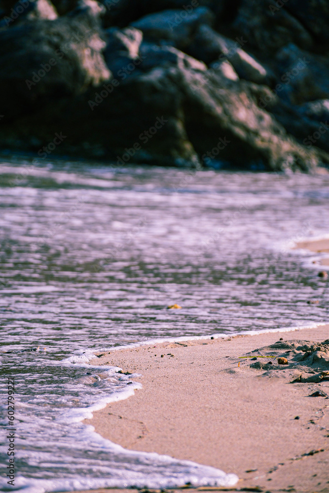 water on the beach