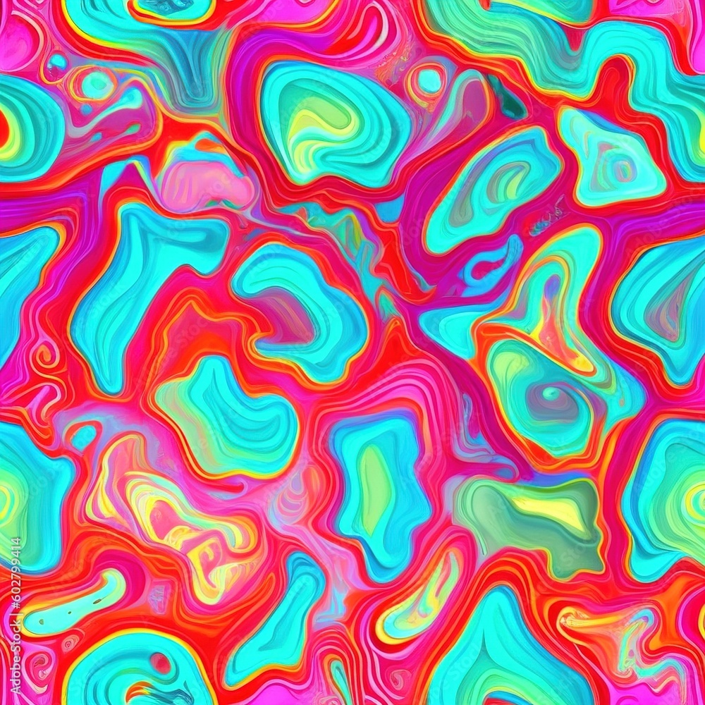 Colorful background with a psychedelic pattern Generative AI