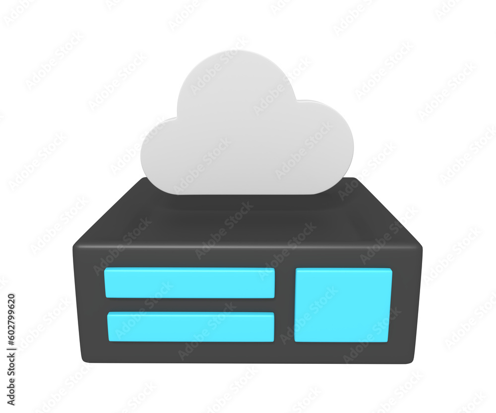 3d icon of Cloud Database 3d icon of Cloud Database