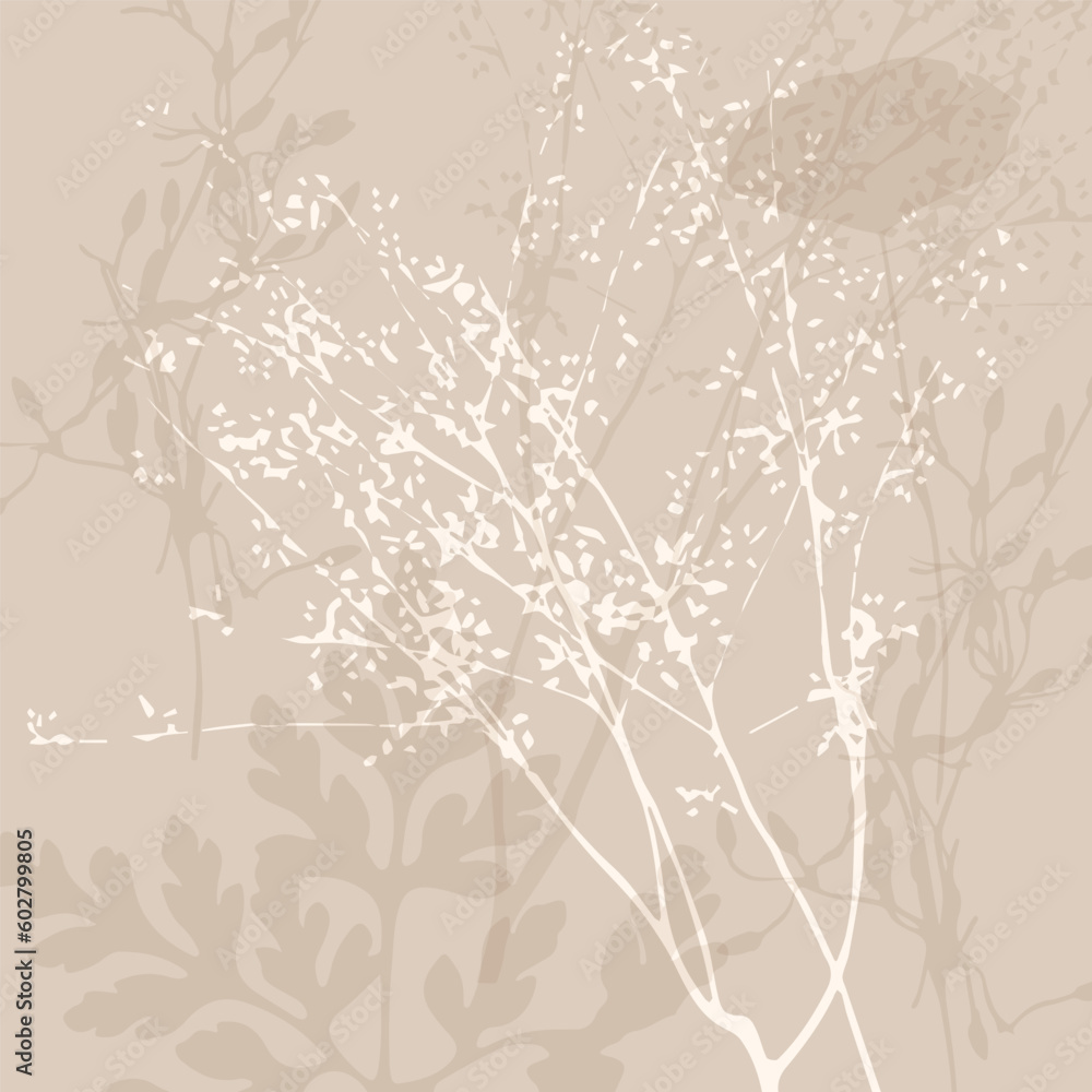 Fototapeta premium Delicate vector pattern wild flowers botanical background