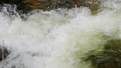 Wallpaper Mural Seething picturesque clean mountain river in slow motion. The strength and beauty of a mountain stream Torontodigital.ca
