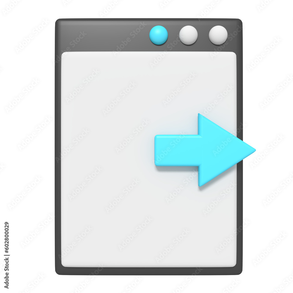 3d icon of Send Webpage