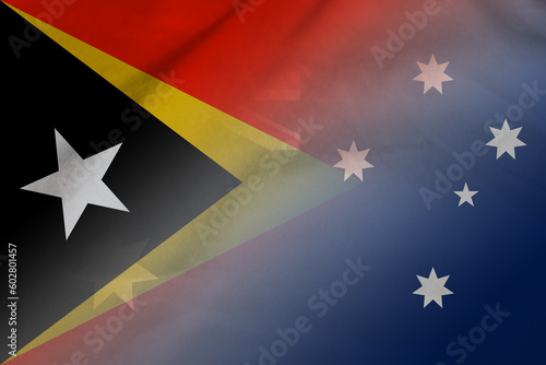 East Timor and Australia official flag transborder negotiation AUS