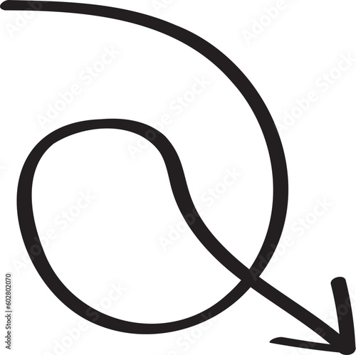 decoration hand drawn arrow illustration.