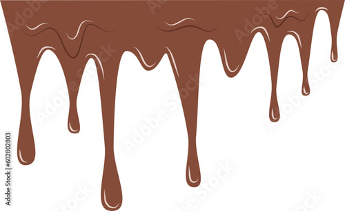 Melting chocolate, dripping chocolate 
