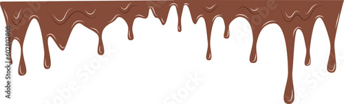 Melting chocolate, dripping chocolate 