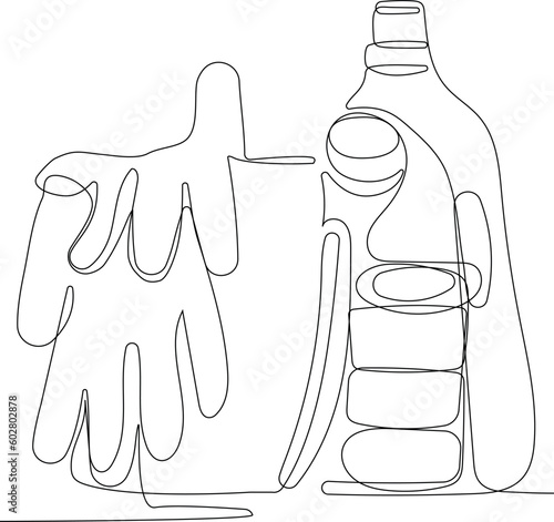 Home cleaning service landing page design concept, illustration of janitors with cleaning tools. Vector illustration
