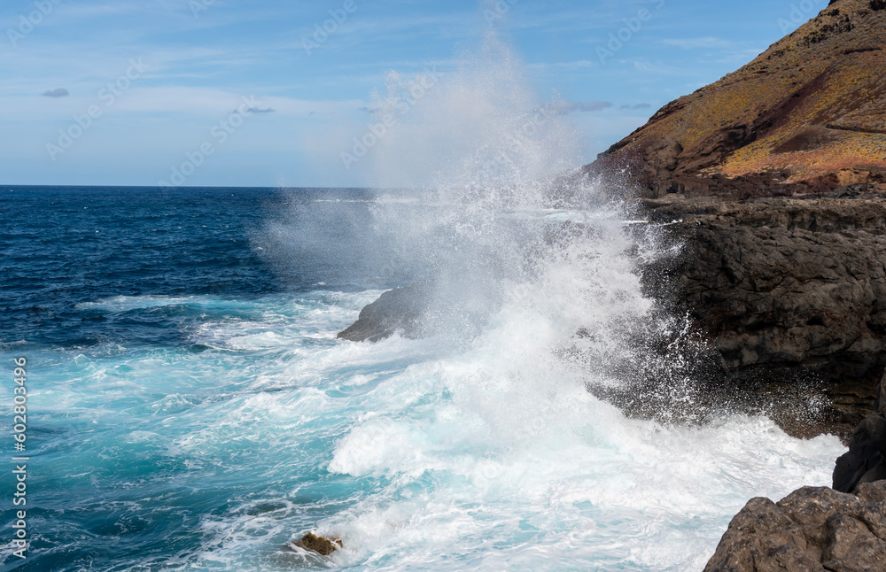 The wild coast of El Hierro, Canary Islands.