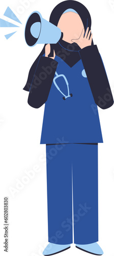 Muslim midwife Illustration, midwife day