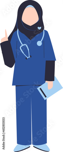 Muslim midwife Illustration, midwife day