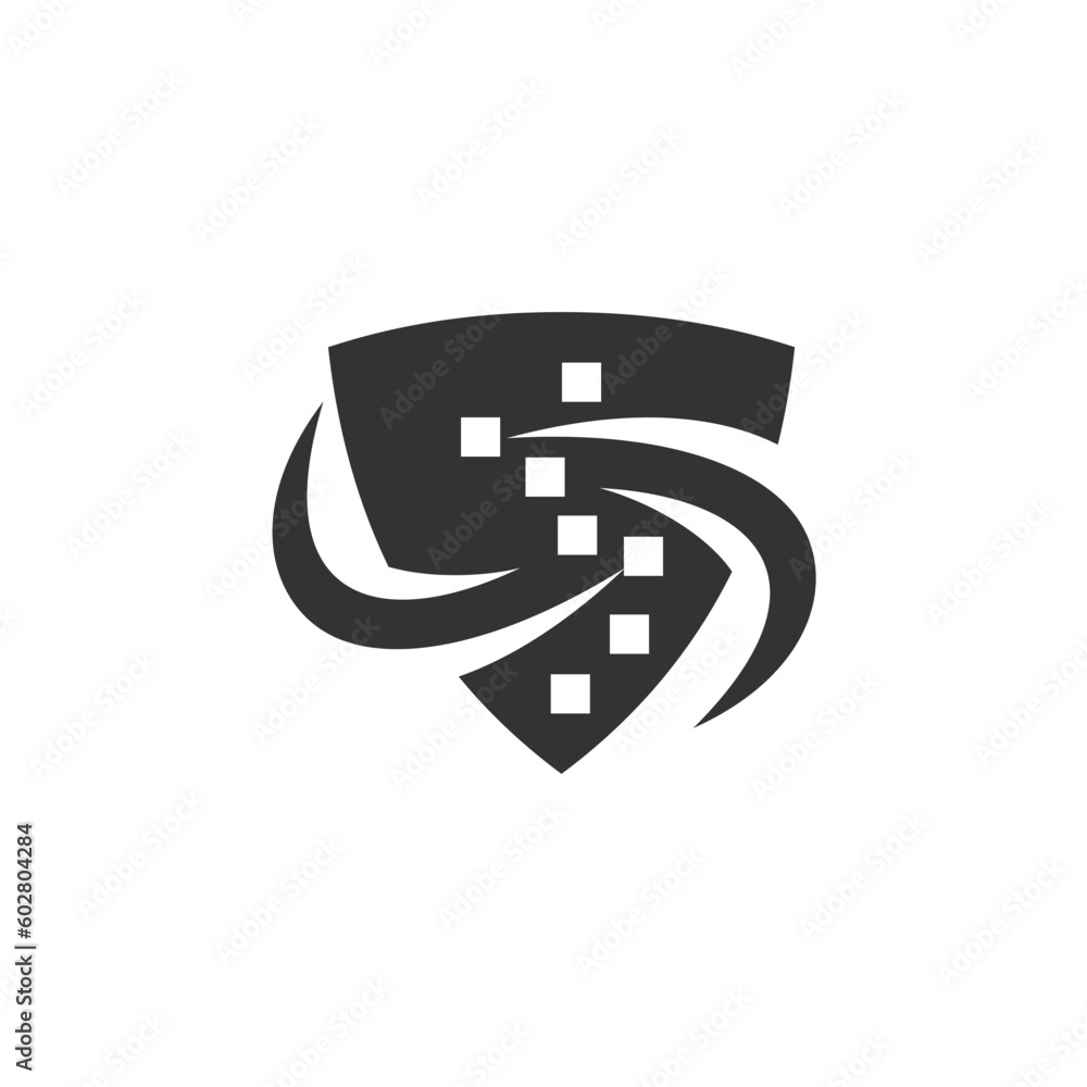 security logo template. Icon Illustration Brand Identity. Isolated and flat illustration. Vector graphic security logo template. Icon Illustration Brand Identity. Isolated and flat illustration. Vector graphic