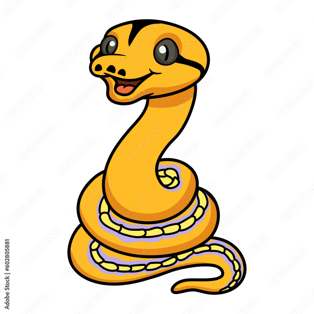 Fototapeta premium Cute purple golden child cartoon