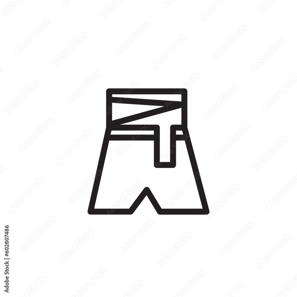 National Belt Man Outline Icon National Belt Man Outline Icon