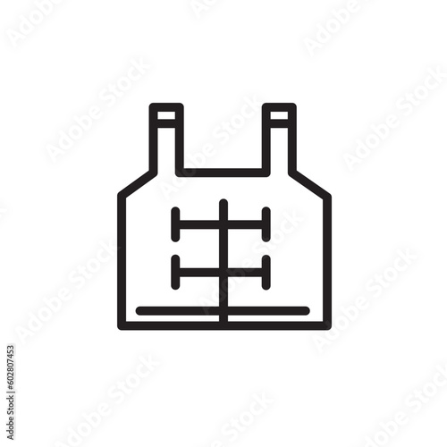 Cork Jacket Life Outline Icon