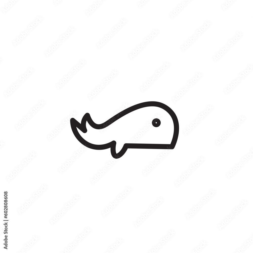 Animal Extinct Fish Outline Icon Animal Extinct Fish Outline Icon