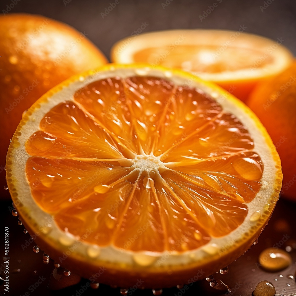 fresh orange slices made with Generative AI fresh orange slices made with Generative AI