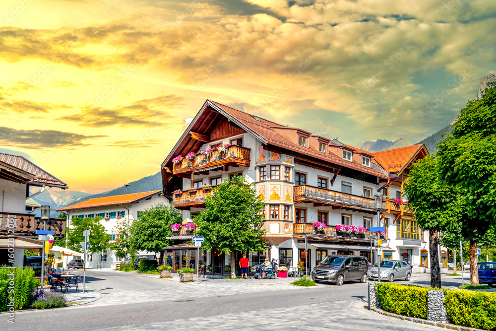 Altstadt, Garmisch Partenkirchen, Bayern, Deutschland 